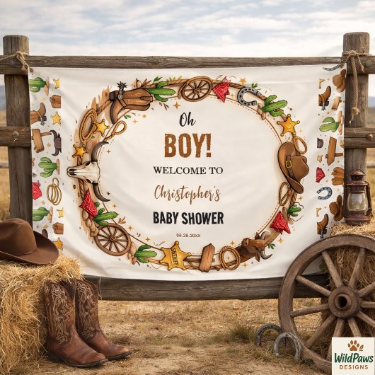 Cowboy Wild West Rodeo Ranch | Rustic Western Baby Spandoek