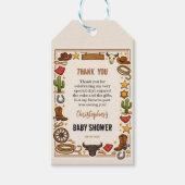 Cowboy Wild West Rodeo Ranch | Rustieke Westerse B Cadeaulabel (Voorkant)