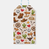 Cowboy Wild West Rodeo Ranch | Rustieke Westerse B Cadeaulabel (Achterkant)