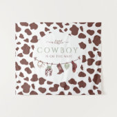 Cowboy Wild West rodeo salie groene baby shower Wandkleed (Voorkant (horizontaal))