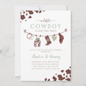 Cowboy Wild West Rodeo Western Baby shower Kaart (Voorkant)