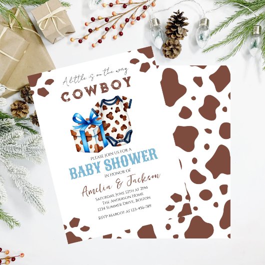 Cowboy Wild West Rodeo Western Boy Baby shower Kaart