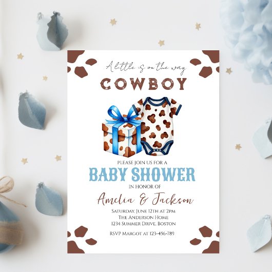 Cowboy Wild West Rodeo Western Boy Baby shower Kaart