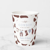 Cowboy Wild West Rodeo Western Boy Baby shower Papieren Bekers (Achterkant)