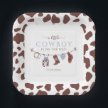 Cowboy Wild West Rodeo Western Boy Baby shower Papieren Bordje<br><div class="desc">Kleine cowboy is onderweg baby shower Party Borden,  wild west baby shower Party Borden,  land thema.</div>