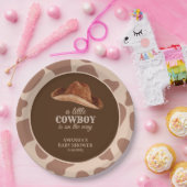 Cowboy Wild West Rodeo Western Boy Baby Shower  Papieren Bordje (Feest)