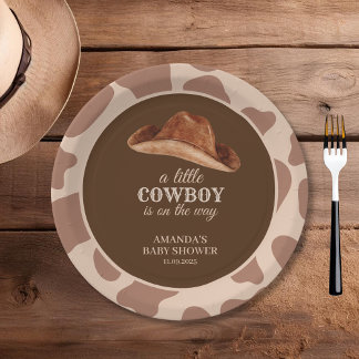 Cowboy Wild West Rodeo Western Boy Baby Shower Papieren Bordje