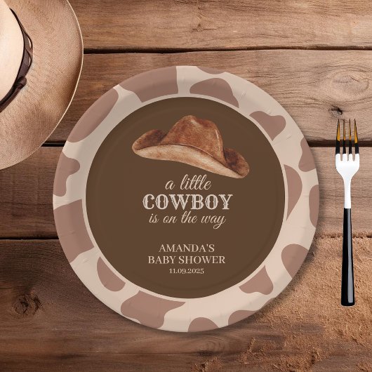 Cowboy Wild West Rodeo Western Boy Baby Shower  Papieren Bordje