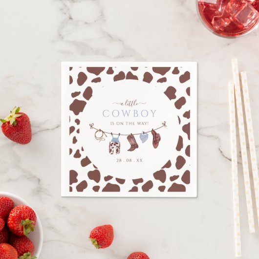 Cowboy Wild West Rodeo Western Boy Baby shower Servet (Insitu)