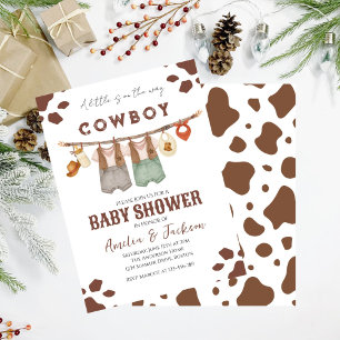 Cowboy Wild West Rodeo Westerse Jongens Baby Showe Kaart