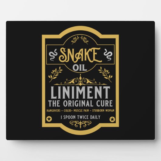 Cowboy Wild West Snake olie Fotoplaat (Voorkant)