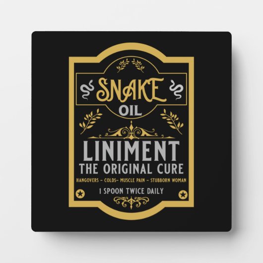 Cowboy Wild West Snake olie Fotoplaat (Voorkant)