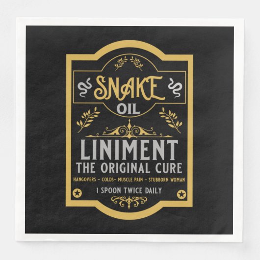 Cowboy Wild West Snake olie Servet (Voorkant)