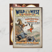 Cowboy Wild West Toevoegen Boy's Details Verjaarda Kaart (Voorkant / Achterkant)