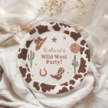 Cowboy Wild West verjaardagsfeestje voor jongens Papieren Bordje<br><div class="desc">Cowboy Wild West boy verjaardagsfeestje Papieren Borden Overeenkomende items beschikbaar.</div>