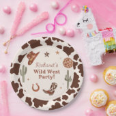 Cowboy Wild West verjaardagsfeestje voor jongens Papieren Bordje (Feest)