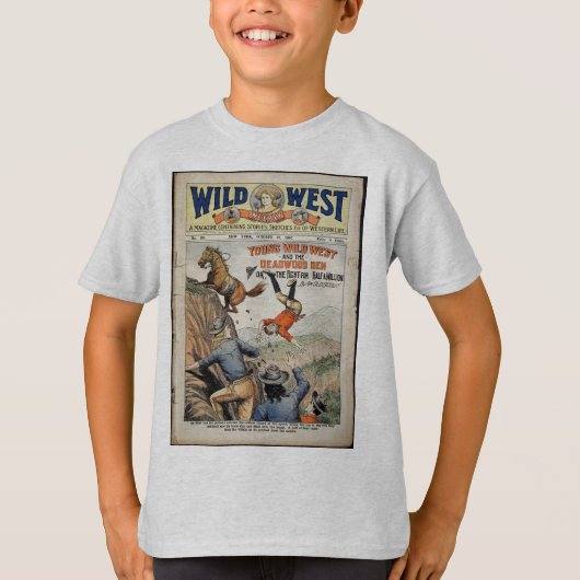 Cowboy Wild West Weekly Hoesje Boy T-Shir T-shirt (Voorkant)