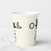 Cowboy Wild Western Eerste Rodeo Eerste Verjaardag Papieren Bekers (Links)