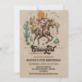 Cowboy Wild Western verjaardagsuitnodiging Kaart (Voorkant)