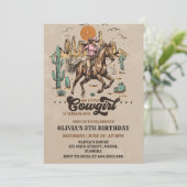 Cowboy Wild Western verjaardagsuitnodiging Kaart (Staand voorkant)