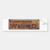 Cowboy wilde bumpersticker (Voorkant)