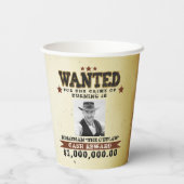 Cowboy wilde Poster verjaardag Papieren Bekers (Achterkant)