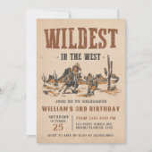 Cowboy Wildest in het Westen 3e verjaardag Kaart (Voorkant)
