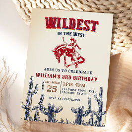 Cowboy Wildest in het Westen 3e verjaardag Kaart