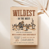 Cowboy Wildest in het Westen 3e verjaardag Kaart