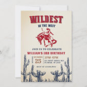 Cowboy Wildest in het Westen 3e verjaardag Kaart (Voorkant)