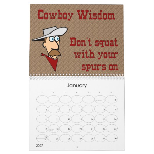 Cowboy Wisdom Kalender (Jan 2027)