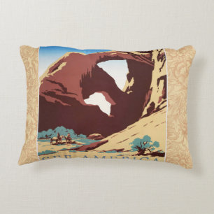Cowboy Woestijn Vintage Western Paarden  Accent Kussen