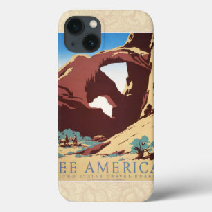 Cowboy Woestijn Vintage Western Paarden  iPhone 13 Hoesje