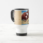 Cowboy Woestijn Vintage Western Paarden Reisbeker (Voorkant links)