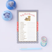 Cowboy Woordzoek Baby Shower Spel Flyer (Enkel)