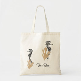cowboy zeepaardje tote bag