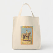 Cowboy (zijdelings Uitzicht) Arizona Tote Bag (Voorkant)