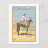 Cowboy (zijdelings Uitzicht) Colorado Briefkaart (Voorkant)