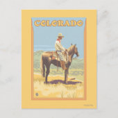 Cowboy (zijdelings Uitzicht) Colorado Briefkaart (Voorkant)