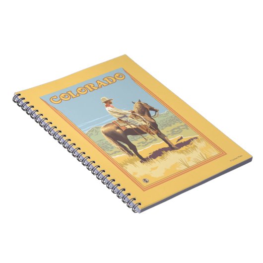 Cowboy (zijdelings Uitzicht) Colorado Notitieboek (Rechterzijde)