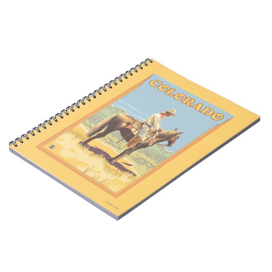 Cowboy (zijdelings Uitzicht) Colorado Notitieboek (Linkerzijde)