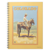 Cowboy (zijdelings Uitzicht) Colorado Notitieboek (Voorkant)