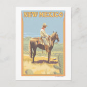 Cowboy (zijdelings Uitzicht) Nieuw Mexico Briefkaart (Voorkant)
