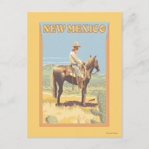 Cowboy (zijdelings Uitzicht) Nieuw Mexico Briefkaart
