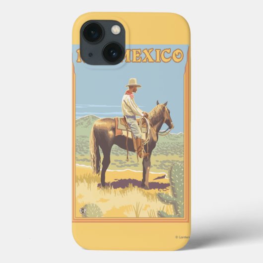 Cowboy (zijdelings Uitzicht) Nieuw Mexico Case-Mate iPhone Case (Achterkant)