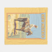 Cowboy (zijdelings Uitzicht) Nieuw Mexico Fleece Deken (Voorkant (Horizontaal))