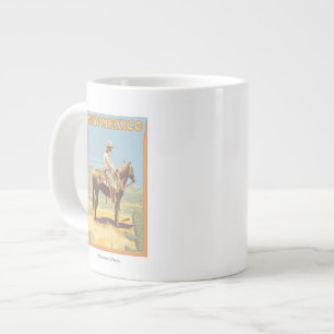 Cowboy (zijdelings Uitzicht) Nieuw Mexico Grote Koffiekop