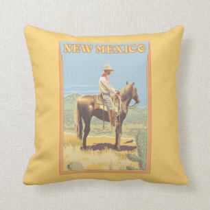 Cowboy (zijdelings Uitzicht) Nieuw Mexico Kussen
