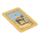 Cowboy (zijdelings Uitzicht) Nieuw Mexico Magneet (Rechterzijde)