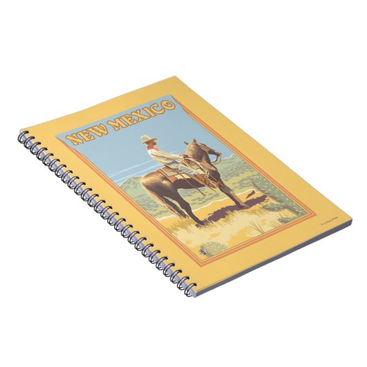 Cowboy (zijdelings Uitzicht) Nieuw Mexico Notitieboek (Rechterzijde)